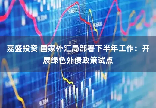 嘉盛投资 国家外汇局部署下半年工作：开展绿色外债政策试点